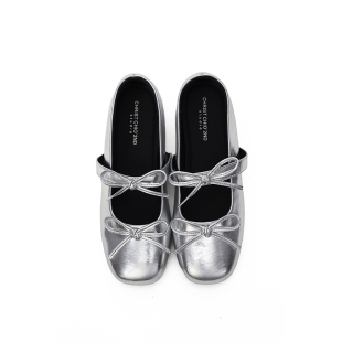 Chio2nd南风 5cm增高单鞋蝴蝶结玛丽珍女鞋夏天配裙子的小皮鞋