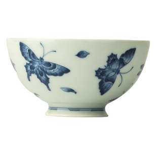 三勤堂青花手绘蝶恋花主人杯景德镇陶瓷茶杯单个装复古风茶具