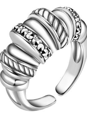 MGS曼古银S925银镶马克赛石戒指