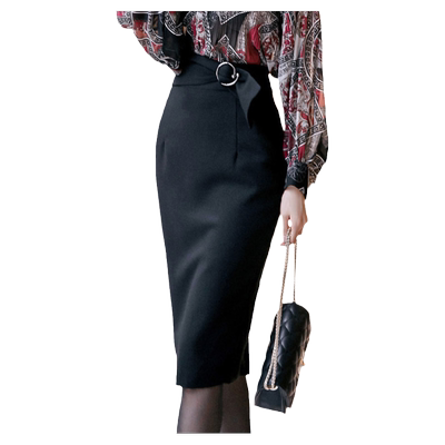 半身裙朵写气质职业纯色西装