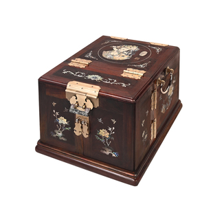 浮光木间 非遗螺钿镶嵌工艺梳妆箱高档红木首饰收纳首饰盒嫁妆箱