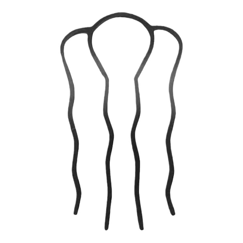 懒人盘发神器丸子头四齿插梳发梳发簪倒插发卡U形发夹造型头饰女