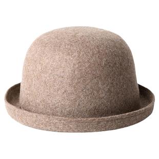 蓝诗梦戴羊毛渔夫帽子女士2025新款秋季冬天冷大头围礼帽时尚潮流