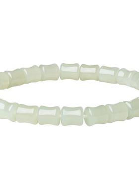 天然和田玉手串女款玉晴水转运珠