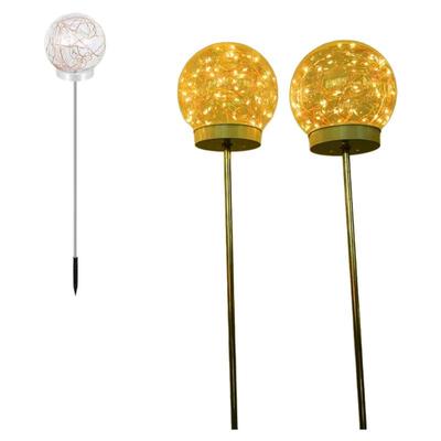 新款太阳能户外发光圆球草坪灯