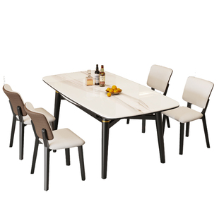 轻奢超晶石餐桌大理石可伸缩方圆两用小户型家用微晶石可变圆饭桌