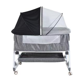 婴儿蚊帐罩宝宝床防蚊罩初生儿全罩简易免安装1.2米摇篮床全包围