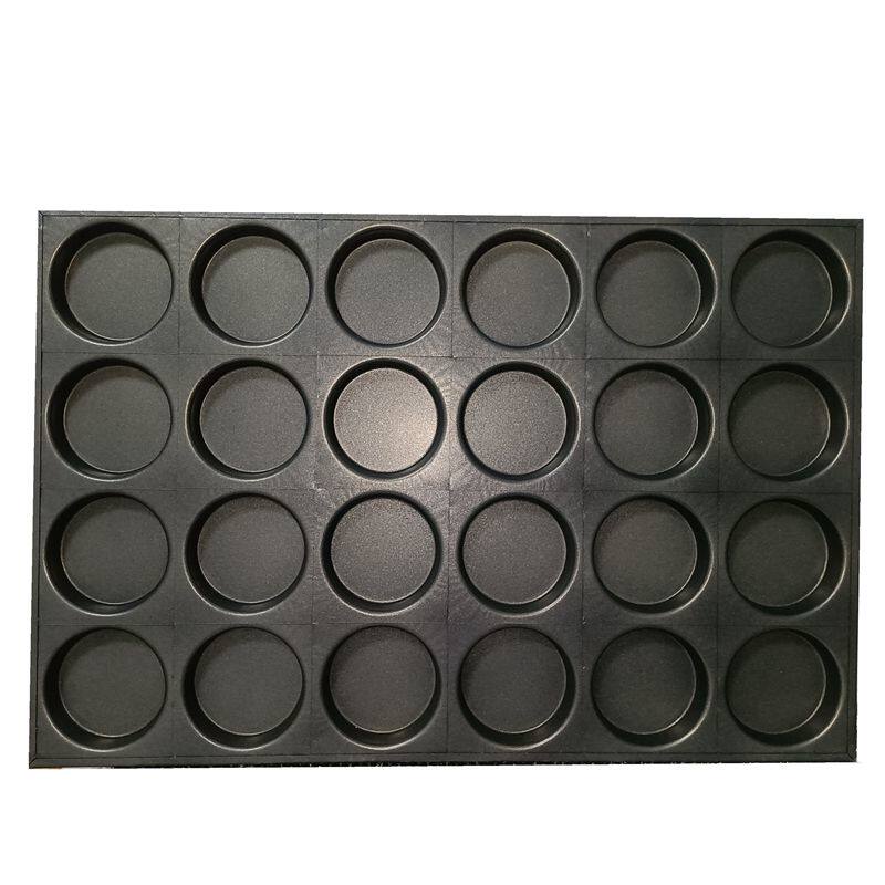 商用24连8cm15连圆形烤鸡蛋不粘模具煎鸡蛋面包烘焙烤盘大烤箱用
