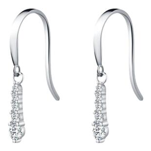 MODIAN摩典莫桑钻S925纯银闪耀镶钻灵动耳环女高级感精致通勤耳饰