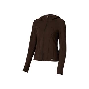 JSC修身跑步服健身连帽拉链开衫加绒外套防风保暖瑜伽运动上衣女