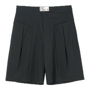 OUTCIRCS错位腰带中裤夏季新款男女不易皱休闲时尚百搭透气短裤
