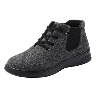 秋冬季加绒高帮鞋女休闲软底防滑短靴舒适轻便不累脚妈妈保暖棉鞋