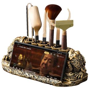 茶道六君子套装功夫茶具配件用品大全茶杯架子置物架茶刀泡茶工具