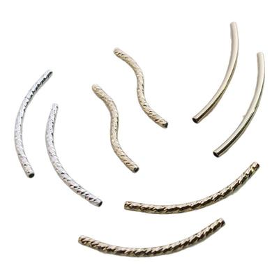 14k包金弯管s管diy10刻面光面