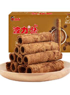 波力咖啡味零食礼盒装蛋卷144g