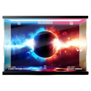 有货 万代 MG 强袭自由 命运 光翼展开 高达 专用亚克力展示盒