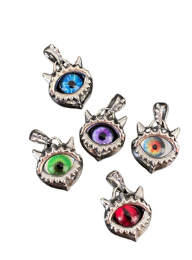 男女92纯银上帝之眼小怪兽吊坠