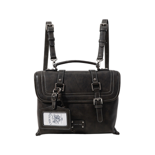 南风Chio2nd 威尼斯夜双肩包包女复古潮流做旧黑皮包手提通勤背包