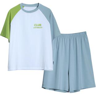 胖童睡衣男童加肥加大家居服夏季薄款凉感莫代尔宽松胖男孩空调服