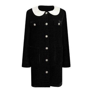 NAZ那子大码冬季法式轻奢风丝绒绗棉减龄胖mm气质名媛小香连衣裙