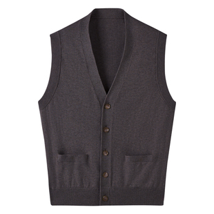 【柔软亲肤山羊绒】CULTUM意式无袖V领针织背心男百搭叠穿马甲
