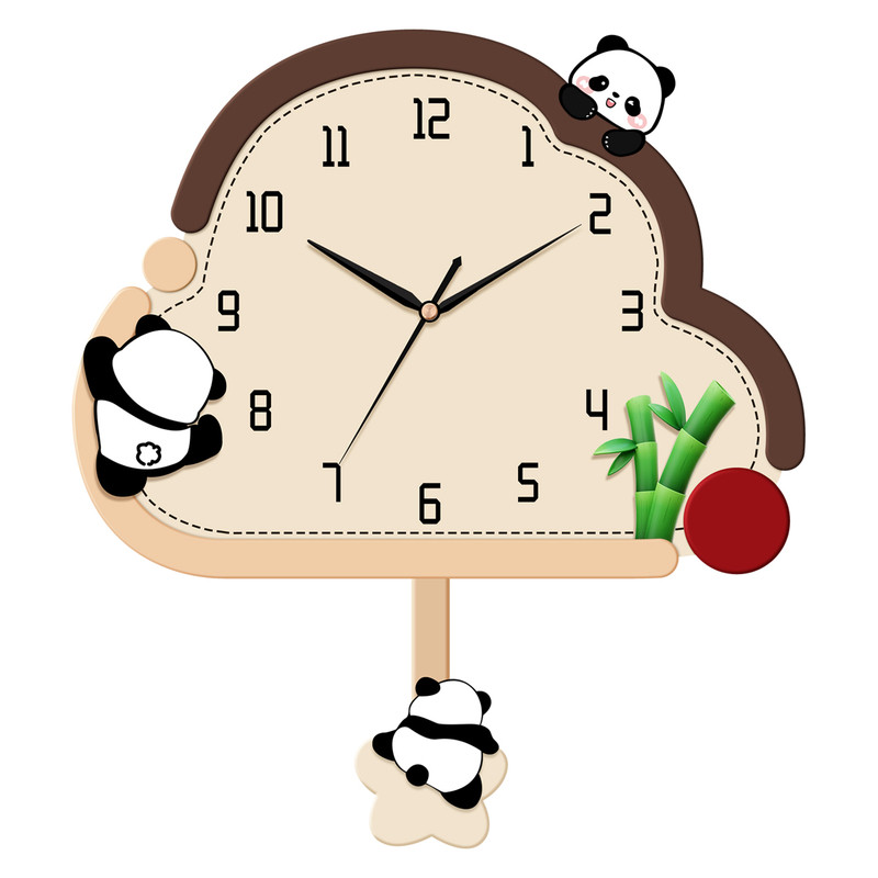 新款云朵钟表挂钟奶油风装饰时钟