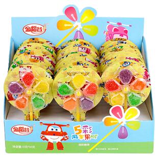 金稻谷风车糖12g*30支棒棒糖果汁软糖添加维C儿童节日休闲零食品