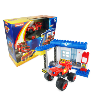 潮昇动漫 BLAZE旋风战车队飙速儿童圣诞节礼物惯性玩具车拼插积木