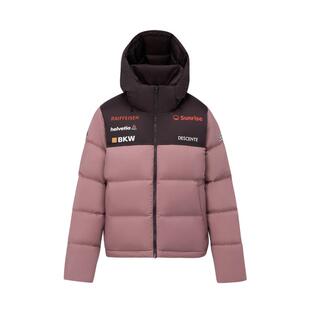 DESCENTE迪桑特瑞士国家队合作Replica拼色女士连帽保暖羽绒服