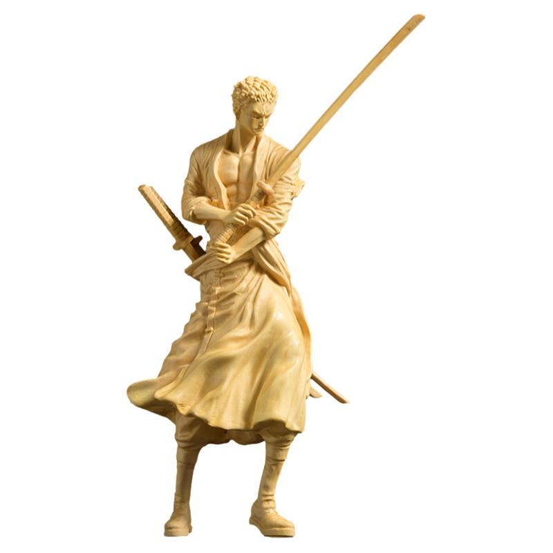 动漫人物手办黄杨木索隆工艺品