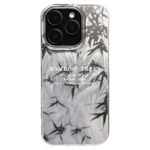 竹叶舞影 原创国风新中式软硅胶适用苹果手机壳华为小米小众高级感iphone16promax新款15国潮14简约13黑白套