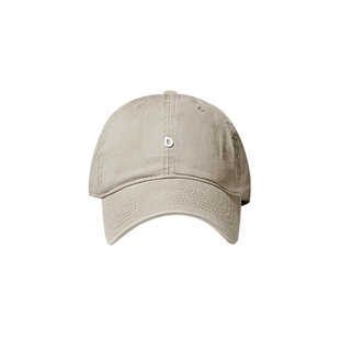 春夏季卡其色帽子男士鸭舌帽棒球帽男款女字母D潮牌潮流软顶春秋