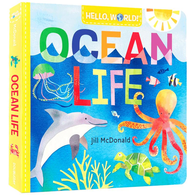英文原版Hello World Ocean Life你好科学小世界海洋生命幼儿科普百科绘本STEM Dinosaurs恐龙Solar System太阳系My Body我的身体