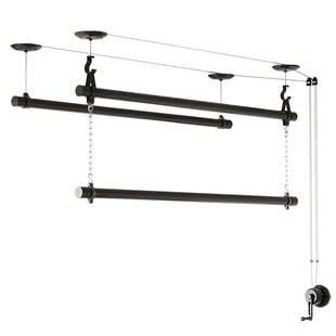 单杆晾衣架升降手摇器单排晾衣杆阳台顶装单根式小晒衣架单杠凉衣