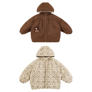 幼悠女童棉服秋冬儿童棉袄2025新款正反两穿保暖洋气外套冬季棉衣