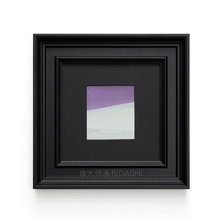 简约现代小黑色框油画外框画框定制古典实木中古相框镜框订制装裱