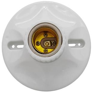 灯座灯头螺口螺纹E27塑料吸顶式灯泡陶瓷吊灯节能家用耐高温纯铜