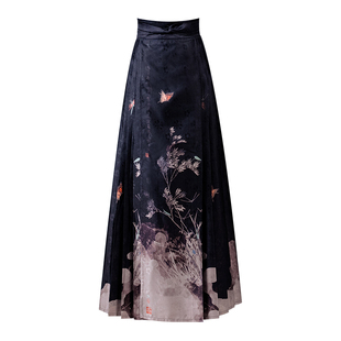 爱奇葩原创【青木花蝶图】新中式蝴蝶元素马面裙女显瘦汉服半身裙