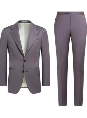 Suitsupply紫色S110支羊毛西装