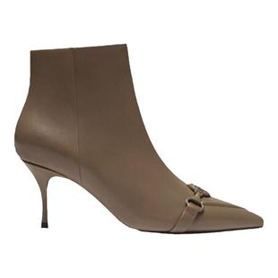 VME/舞魅尖头细高跟金属短筒靴子女秋冬新款ins潮小个子烟筒靴女