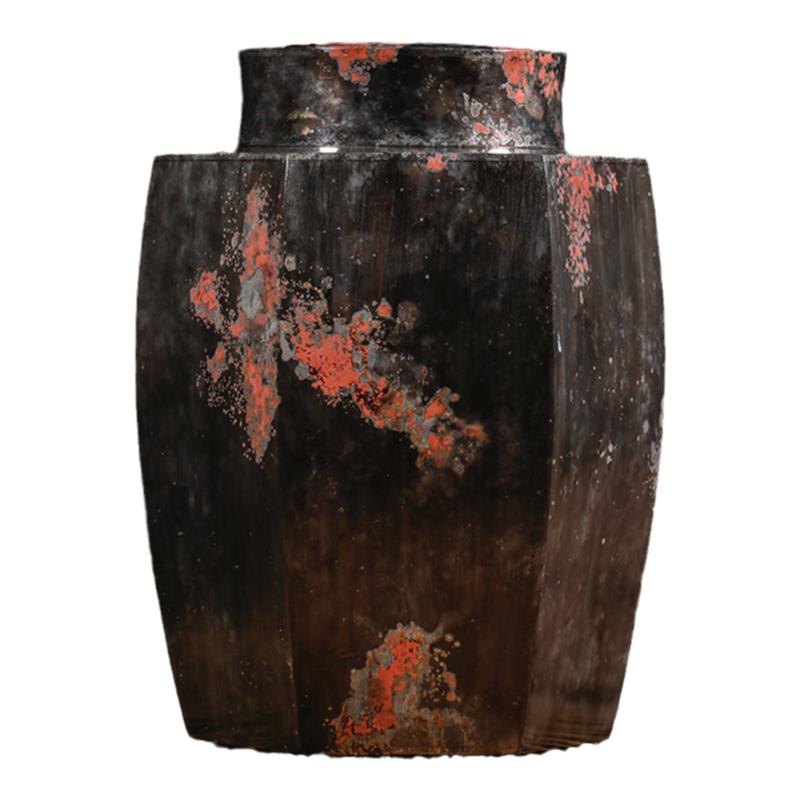 李子森作品善锡堂古锡茶叶罐观山晚照纯锡大号茶叶罐铁观音约350g