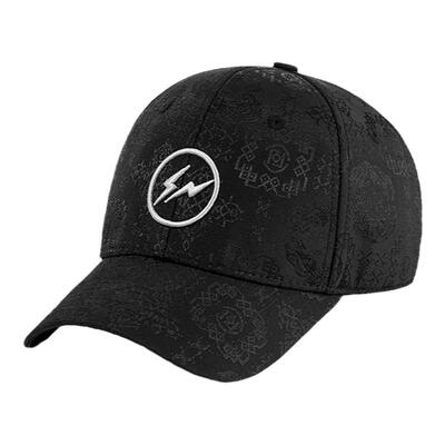 黑丝绸国潮风格大头围棒球帽