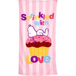 史努比纯棉家用割绒浴巾吸水速干儿童宝宝浴巾不掉毛【一巾多用】