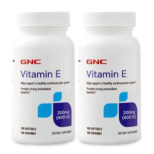 【自营】GNC健安喜维生素E软胶囊100粒*2瓶美容进口天然型生育酚