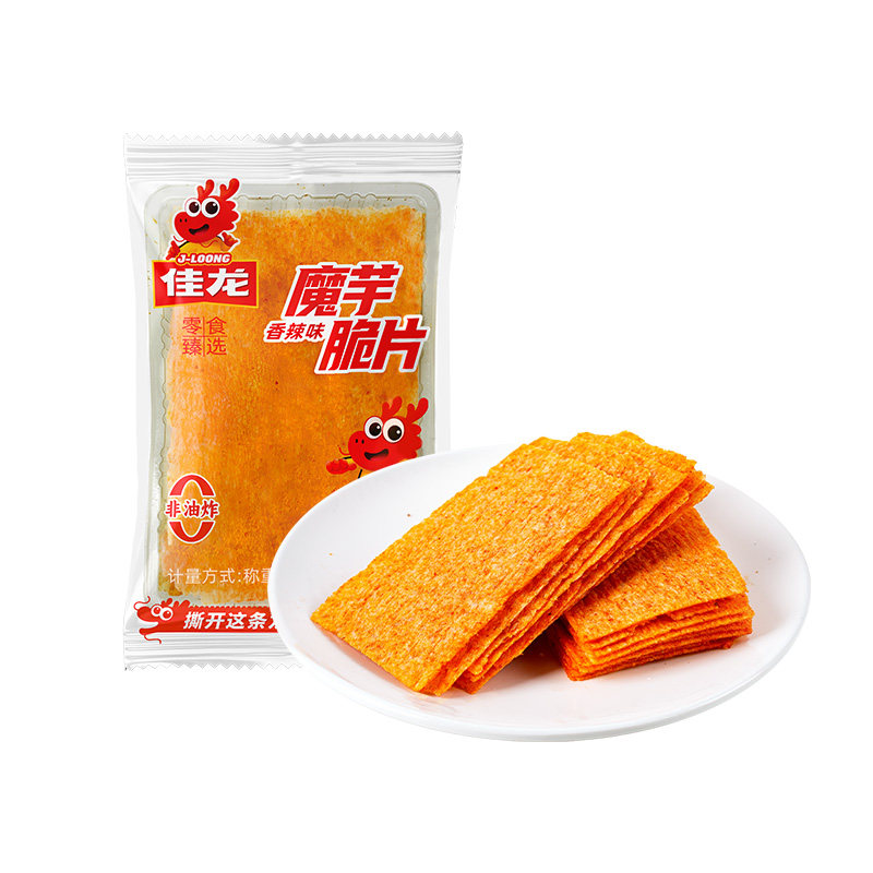 魔芋脆片辣条非油炸一口脆解馋