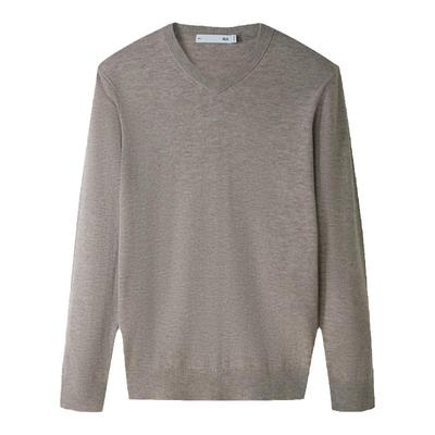 海澜之家V领加厚纯羊毛针织衫