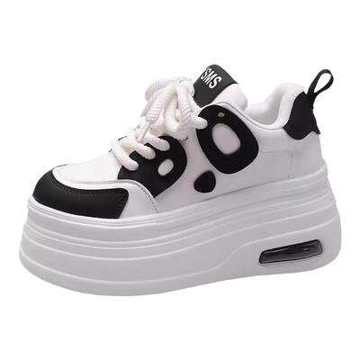 品牌真皮内增高小白鞋加绒板鞋女