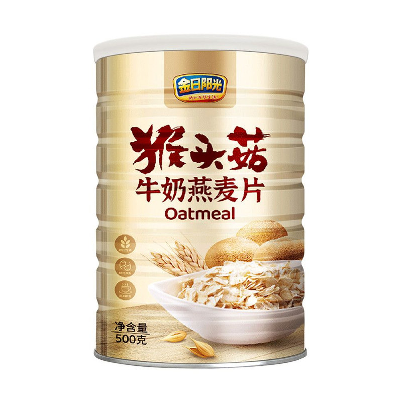 猴头菇牛奶燕麦片谷物早餐冲泡即食免煮饱腹代餐燕麦代餐500g罐装