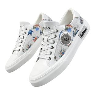 卡宾官方正品男鞋秋季新款印花男士休闲板鞋高级感小白色男款潮鞋