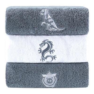 卯兔毛巾绿色风纯棉吸水面巾情侣